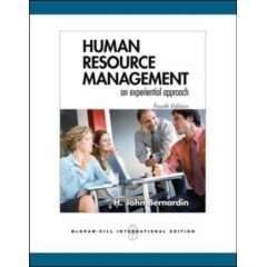 human resource management 4th edition h. john bernardin 007063582x, 9780070635821