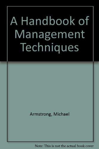 a handbook of management techniques 2nd edition michael armstrong 0893973874, 9780893973872