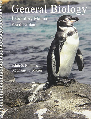 general biology laboratory manual 4th edition robbins, edith s, mazur, stephanie c 1133068286, 9781133068280