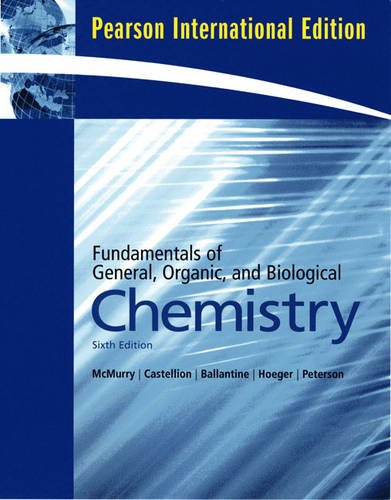 fundament general organic and biolog chem 6th edition john et al mcmurry 0138152284, 9780138152284