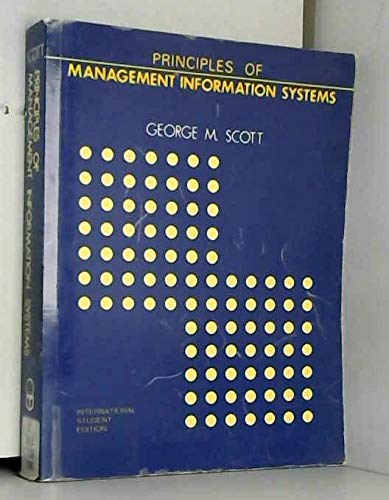 principles of management information systems  scott, george m. 0070561036, 9780070561038