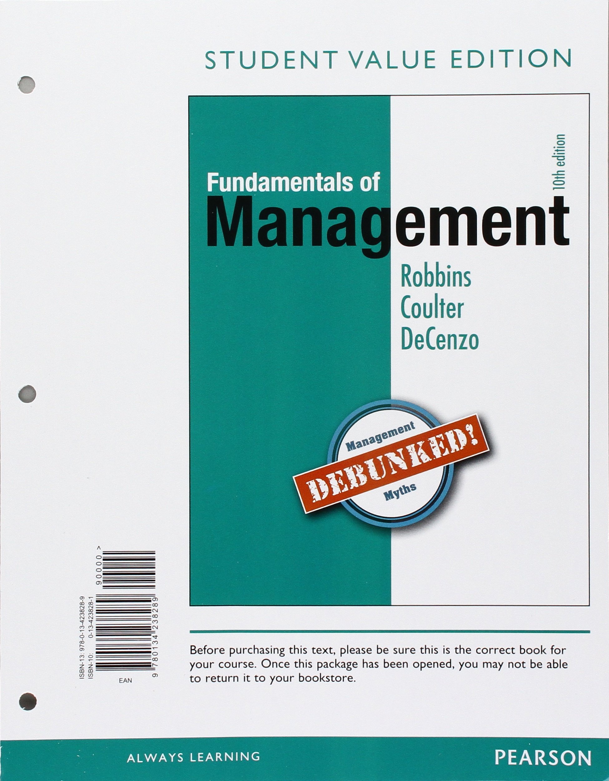 fundamentals of management essential concepts and applications standalone book 10th edition robbins, stephen,