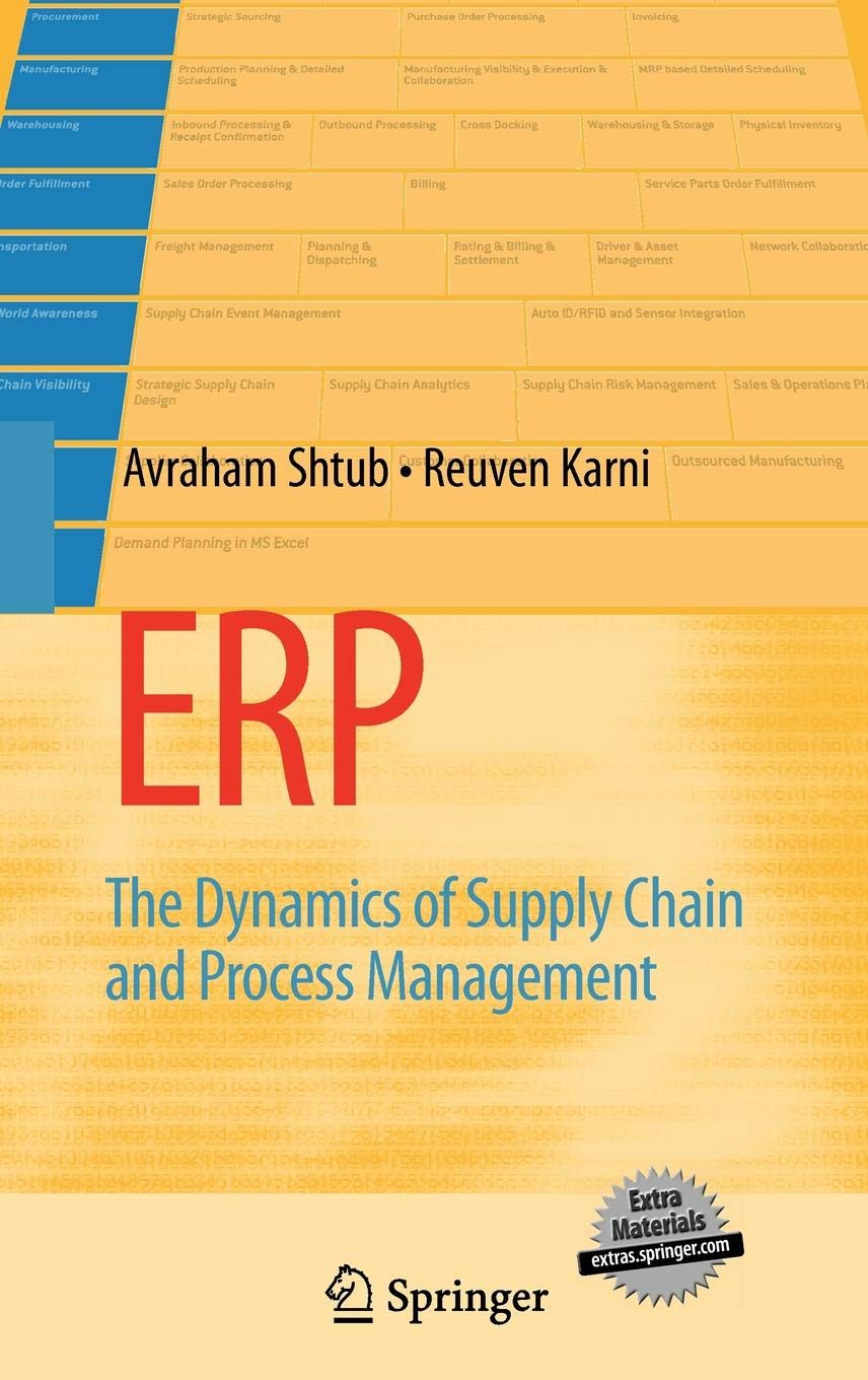erp the dynamics of supply chain and process management 2nd har/cdr edition avraham shtub, reuven karni