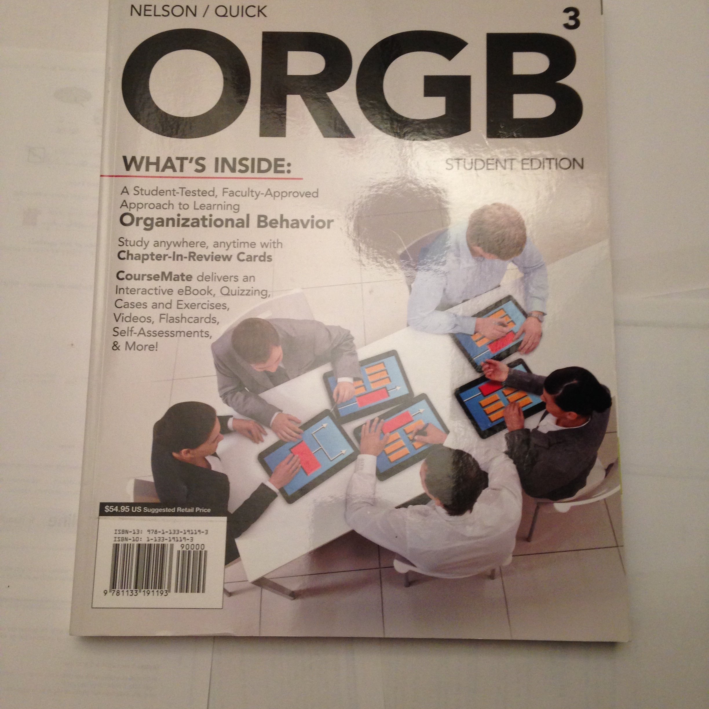 orgb 3 3rd edition nelson, debra l., quick, james campbell 1133191193, 9781133191193