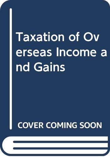 taxation of overseas income and gains  anthony sumption 0406538735, 9780406538734