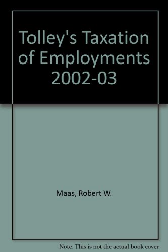 tolleys taxation of employments 2002 03 9th edition robert maas 0754517861, 9780754517863