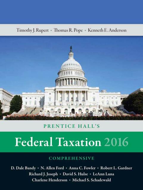 pearsons federal taxation 20 comprehensive 29th edition thomas r. pope, timothy j. rupert, kenneth e.