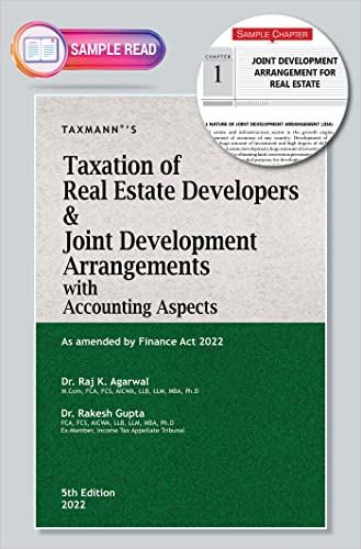 taxmann s taxation of real estate developers and joint development arrangements with accounting aspects