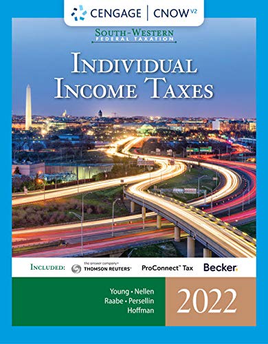 for south western federal taxation 2022 individual income taxes 45e 45th edition james c. young 0357519132,