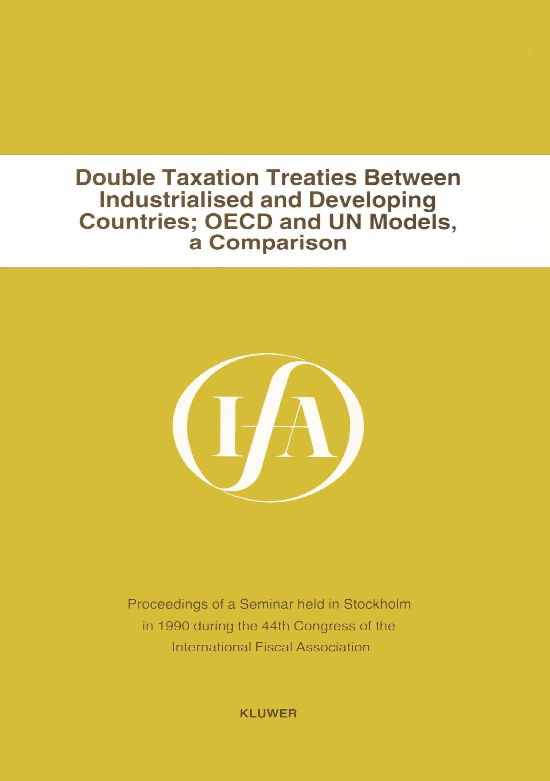 double taxation treaties between industrialised and developing co 1st edition international fiscal