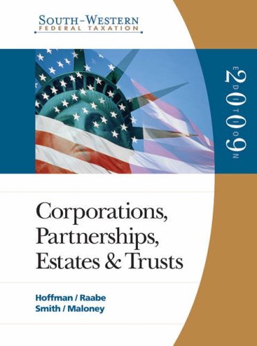 south western federal taxation 2009 corporations partnerships estates and trusts volume 2 book only 32nd