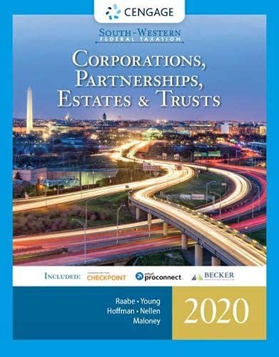 south western federal taxation 2020 corporations partnerships estates and trusts 2020 edition william a.