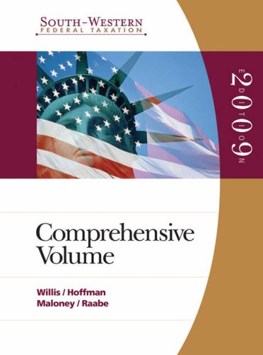 south western federal taxation 2009 comprehensive volume 3 book only 32nd edition willis, eugene, hoffman,