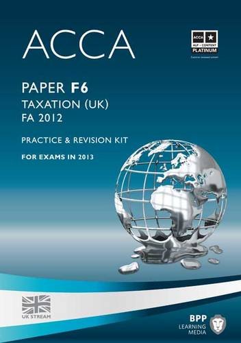 acca f6 taxation fa2012 revision kit  bpp learning media 1445366460, 9781445366463