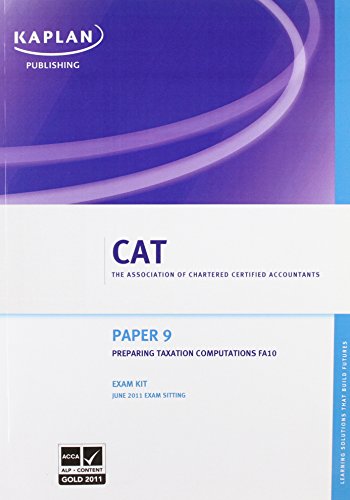 preparing taxation exam kit  kaplan publishing 0857320726, 9780857320728