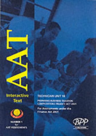 aat technician unit 18 option preparing business taxation computations fa 2001 exam dates 12 01 06 02