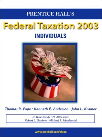 prentice hall federal taxation 2003 individuals and tax analyst onedisc tax research program  pope, thomas