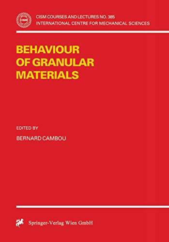 behaviour of granular materials 1998 edition bernard cambou (editor) 3211829202, 9783211829202