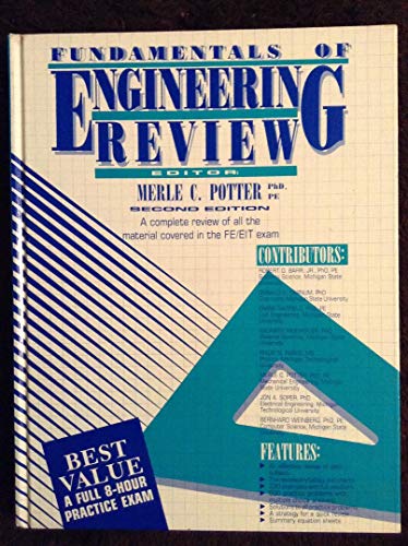 fundamentals of engineering review some pages taped, corners worn edition merle c. editor potter 0961476028,