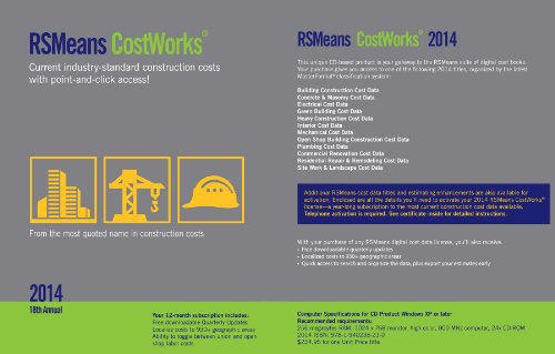 rsmeans cost works 2014 cd rom annual edition rsmeans engineering department 1940238218, 9781940238210