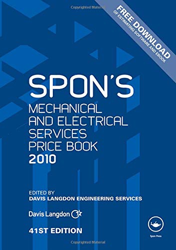 spons mechanical and electrical services price book 2010 41st edition davis langdon mott gre 041555263x,