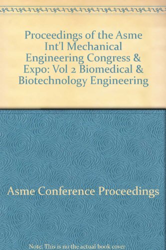 proceedings of the asme intl mechanical engineering congress and expo vol 2 biomedical and biotechnology