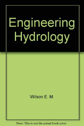 engineering hydrology 2nd edition wilson, e. m 0470951893, 9780470951897