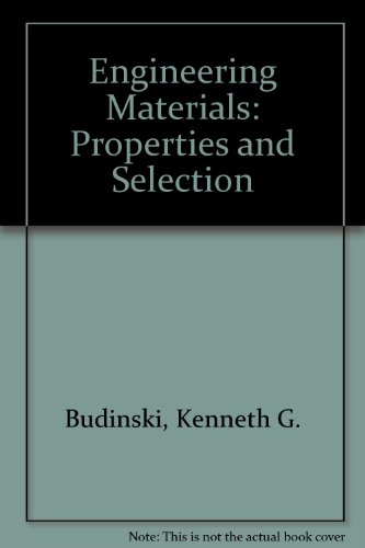 engineering materials properties and selection 2nd edition budinski, kenneth g 0835916928, 9780835916929