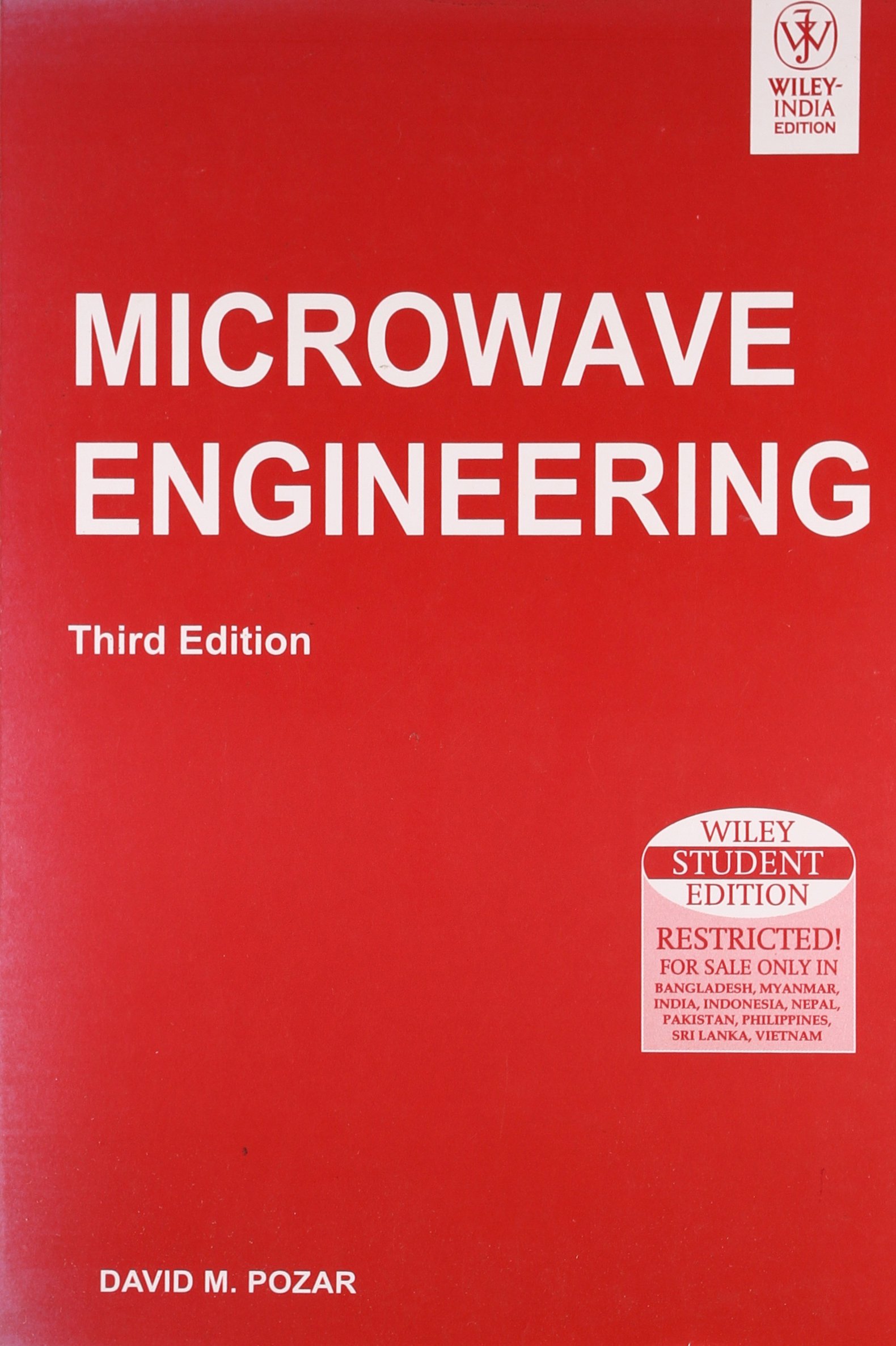 microwave engineering 3rd ed 3rd edition david m. pozar 8126510498, 9788126510498