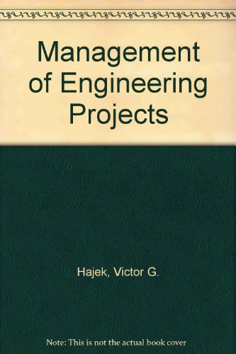 management of engineering projects 2nd edition hajek, victor g 0070255342, 9780070255340