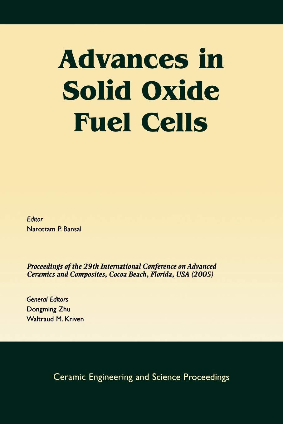 advances in solid oxide fuel cells a collection of papers presented at the 29th international conference on