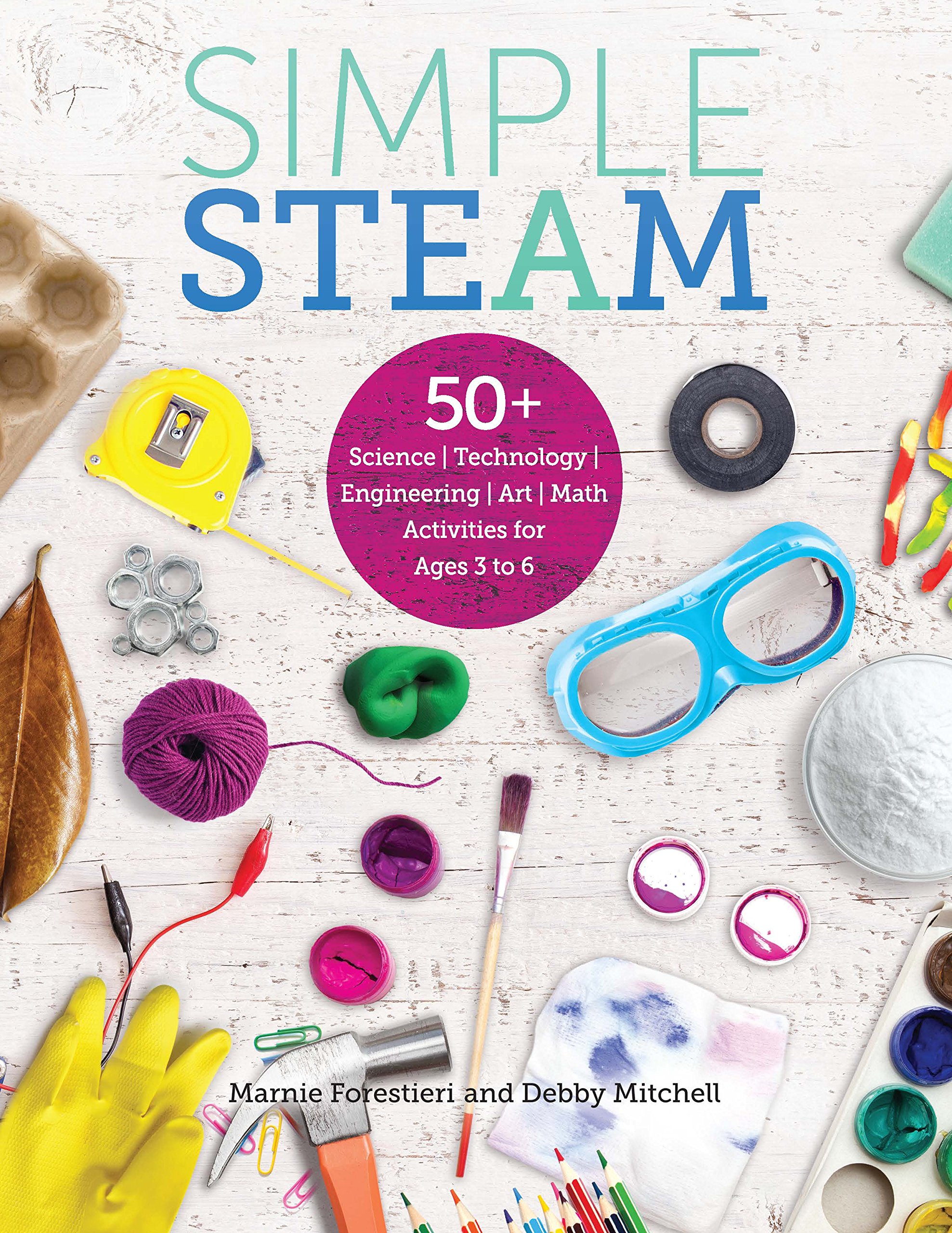 simple steam 50+ science technology engineering art and math activities for ages 3 to 6  debby mitchell,