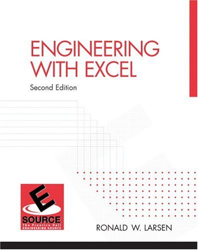 engineering with excel 2nd edition larsen, ronald w. 0131475118, 9780131475113