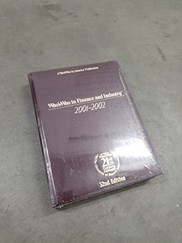 who s who in finance and industry 2001 2002 32nd edition marquis whos who staff 083790336x, 9780837903361