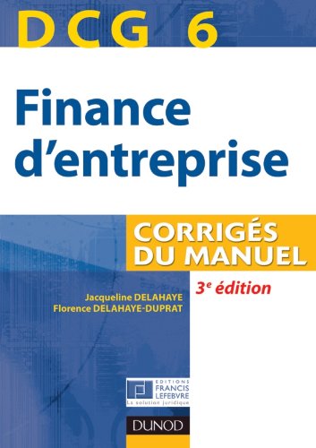 finance dentreprise dcg 6 3rd edition delahaye  jacqueline 2100563750, 9782100563753