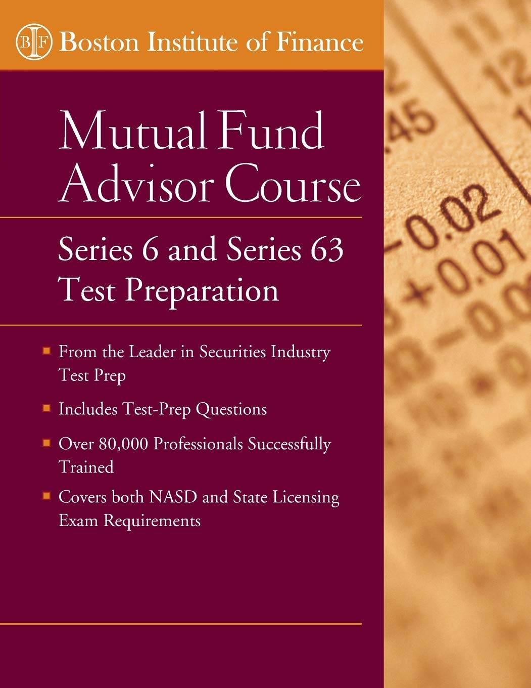 the boston institute of finance mutual fund advisor course series 6 and series 63 test prep 1st edition