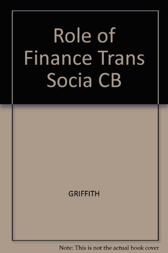 the role of finance in the transition to socialism  griffith jones, stephany 0865980691, 9780865980693