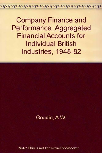 company finance and performance  goudie, a.w., meeks, g. 0906251087, 9780906251089