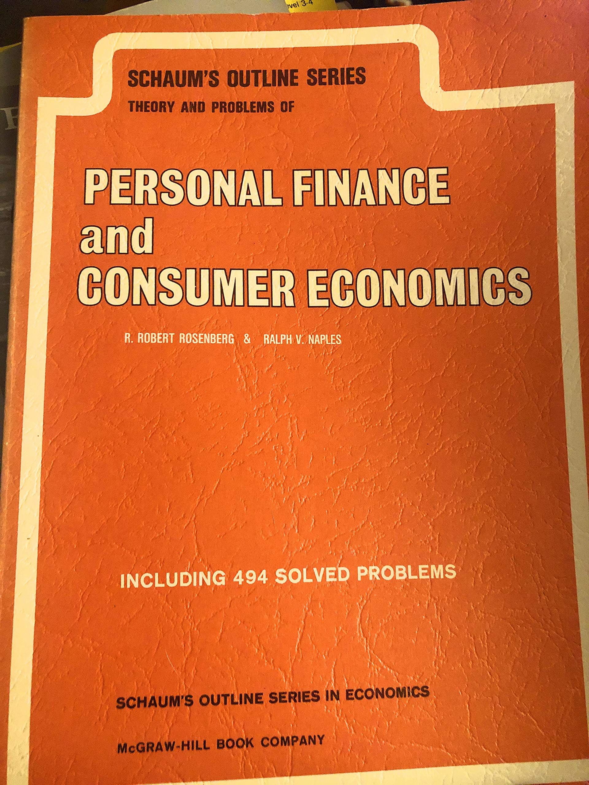 schaums outline of theory and problems of personal finance and consumer economics  rosenberg, reuben robert