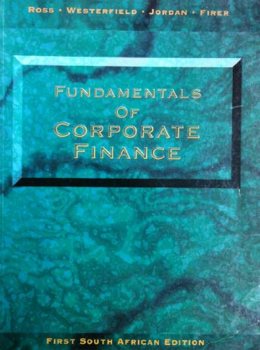 fundamental corporate finance  ross, stephen a. 0256207143, 9780256207149