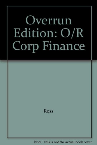 overrun edition o/r corp finance 6th edition ross 0071124209, 9780071124201