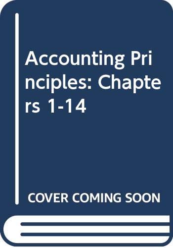 accounting principles chapters 1 14 17th r. edition fess & warren 0538818514, 9780538818513