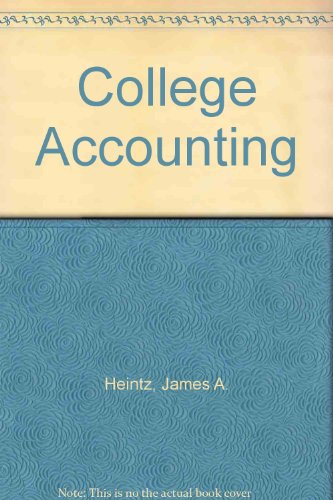 college accounting pck edition heintz, james a. 053888620x, 9780538886208