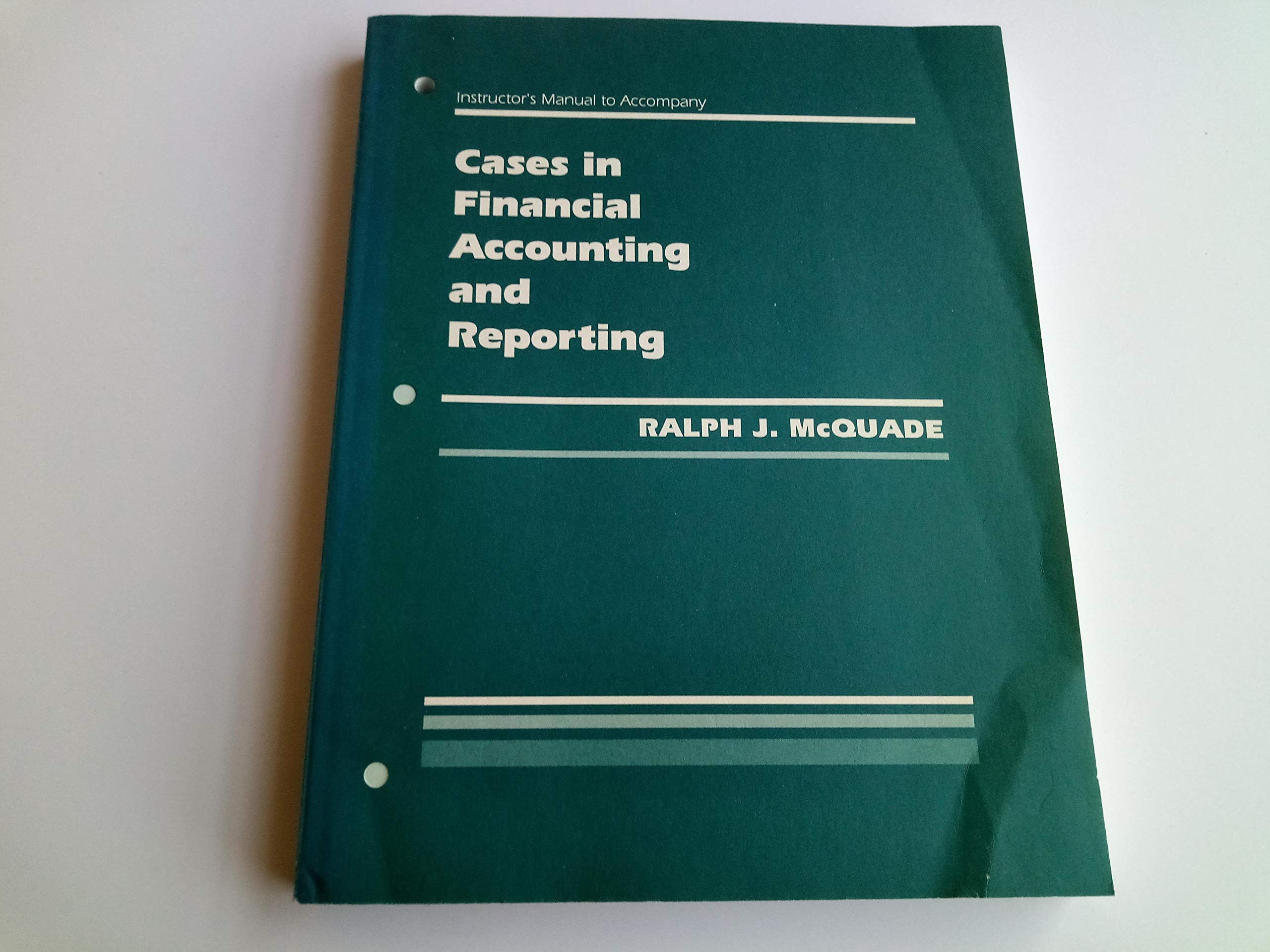 cases in financial accounting and reporting instructors manual mcquade 0070456569, 9780070456563