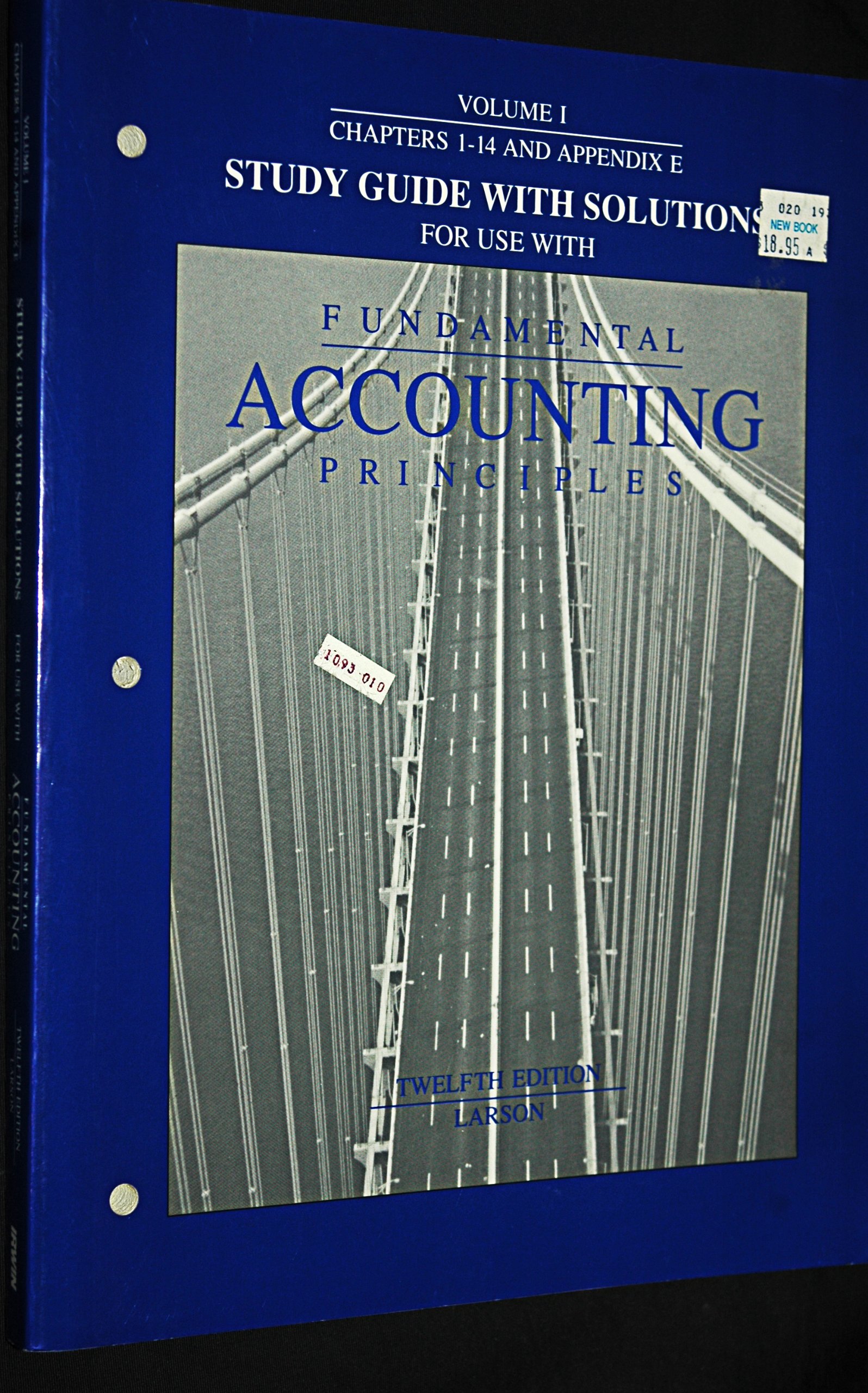 fundamental accounting principles/study guide with solutions 12th edition kermit larson 0256082243,