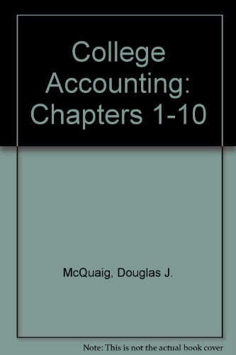 mcquaig college accounting chapters 1 10 5th edition mcquaig 0395623545, 9780395623541