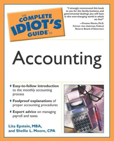 the  idiots guide to accounting revised edition epstein mba, lita, moore cpa, shellie l. 1592571263,