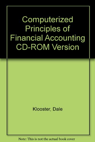 computerized principles of financial accounting  dale klooster 053888763x, 9780538887632