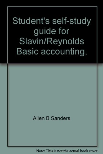 students self study guide for slavin/reynolds basic accounting  allen b sanders 0030141265, 9780030141263