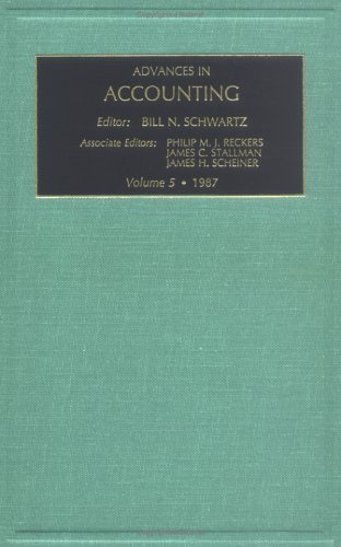 advances in accounting bill n. schwartz, n. schwartz bill n. schwartz 089232788x, 9780892327881